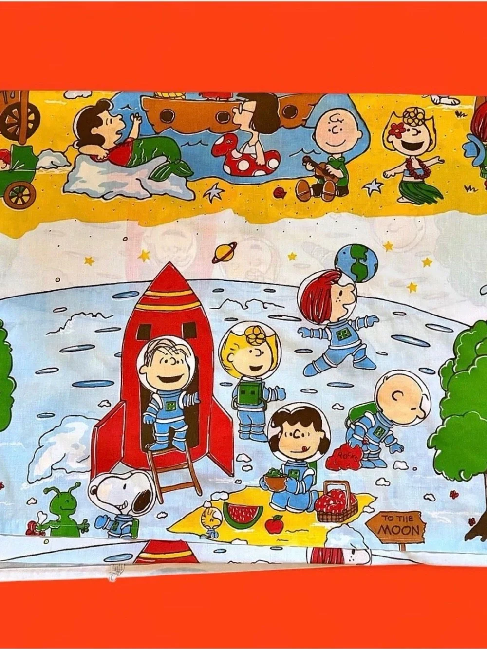 RARE Complete Vintage 1971 Peanuts Snoopy TasteMaker Twin Sheet Set